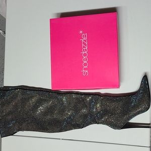 Size 12 black with rhinestones long boots